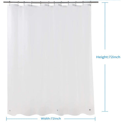 Extra Long Frosted Plastic Shower Curtain Liner with Metal Eyelets
