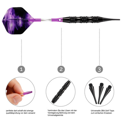 GOODARTS Knight Darts Set - 3-Piece Electronic Soft Darts
