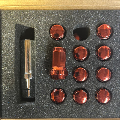 Premium 7-Sided Red Lug Nuts (12x1.5) - NNR-LN-HP1215RD
