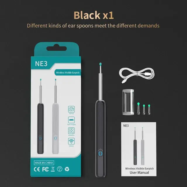 Kit de nettoyage des oreilles premium avec inspection visuelle