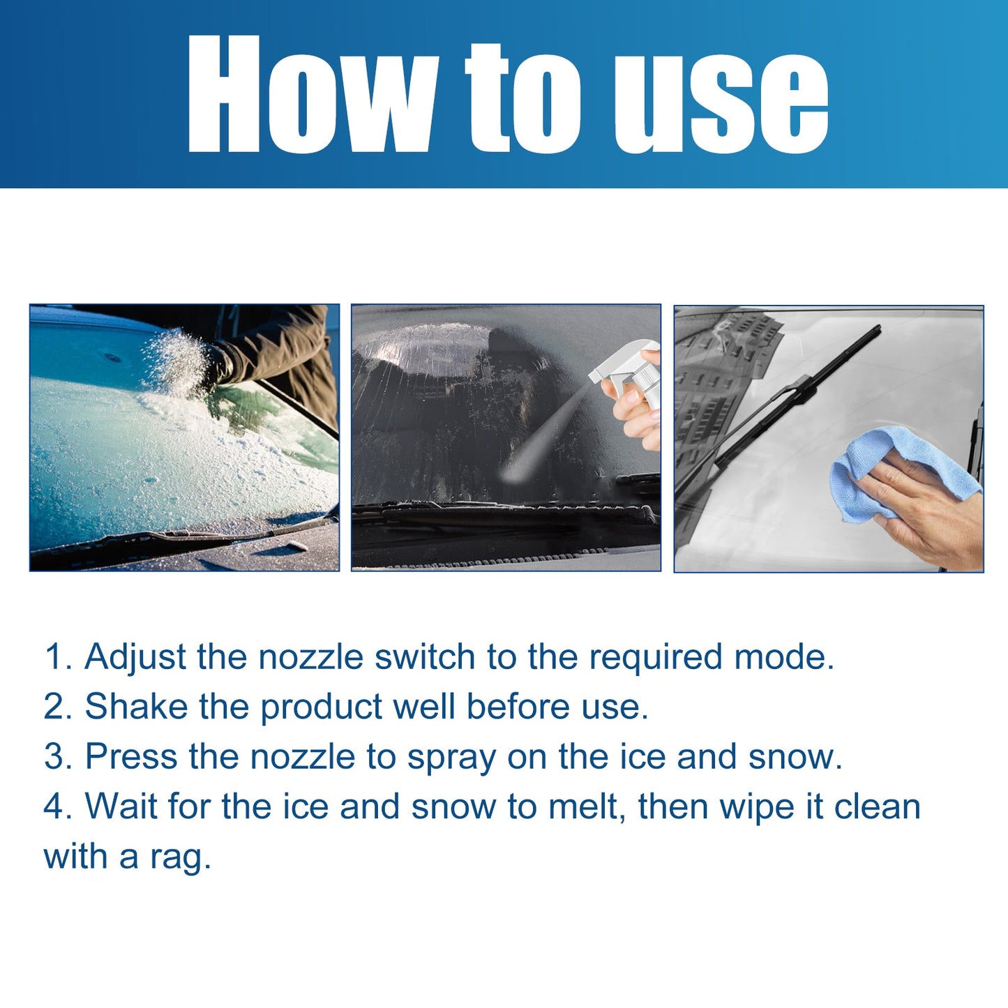 Premium Quick Melting Snow Remover for Windshields