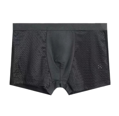 Modal Solid Ice Silk Antibacterial Underwear for Men's Mid Waist Breathable Four Square Corner Underwear - Korvel
