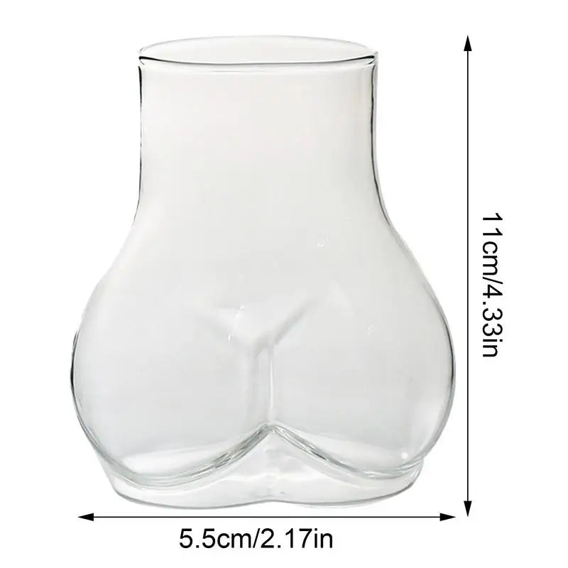 creative Butt Drinking Glass Borosilicate Glass Transparent Butt Drinking Cup Funny Glass Cup For Holiday Thick Coffee Mug - Korvel