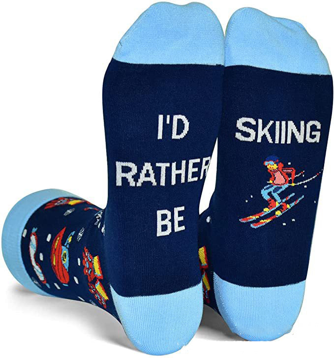 English Letters Socks Outdoor Camping Fishing Mountain Climbing Ski Sports Tube Socks - Korvel
