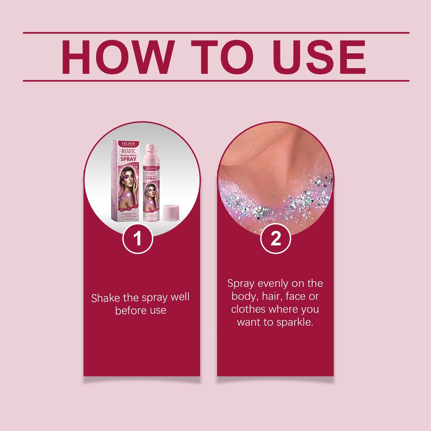Stage Makeup Glitter Spray Facial Clavicle Brightening Glitter Natural Stereoscopic Long-Lasting Highlighter Spray - Korvel