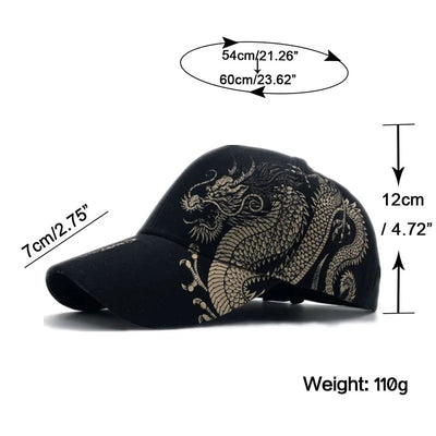 Universal Dragon Print Adjustable Baseball Cap