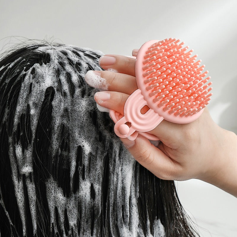 Soft adhesive double-sided hair brush massager for adults and children hair brush for gods bathroom shower brush head massage - Korvel