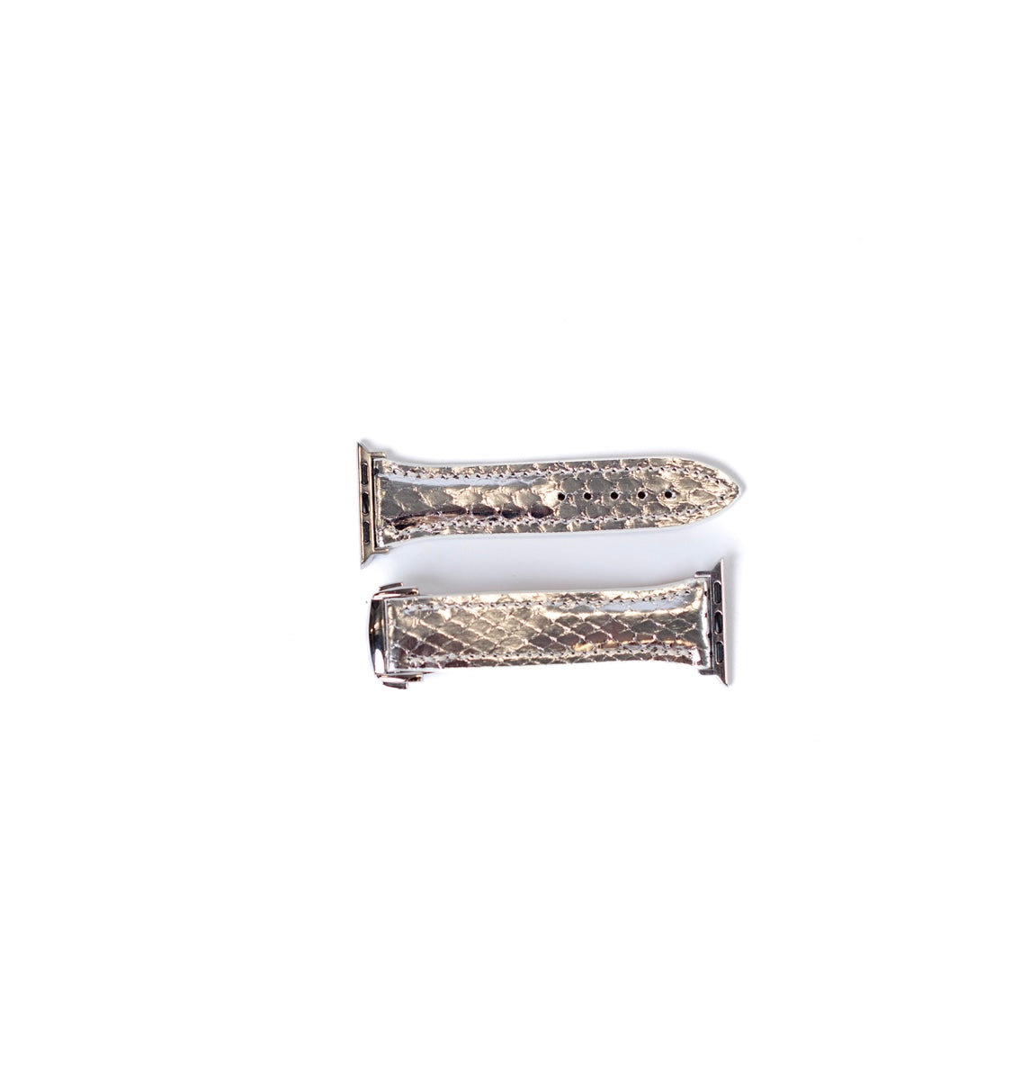 Bracelet en métal argenté premium pour Apple Watch