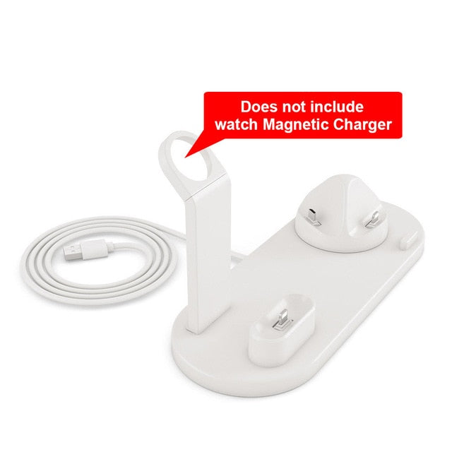 Dock de Carga Inalámbrico 4 en 1 para Dispositivos Apple