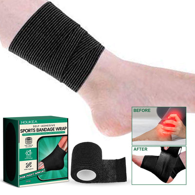 Self-Adhesive Sports Bandage Wrap, Prevent Running Sports Sprain Protection Ankle Joint Ankle Bandage - Korvel