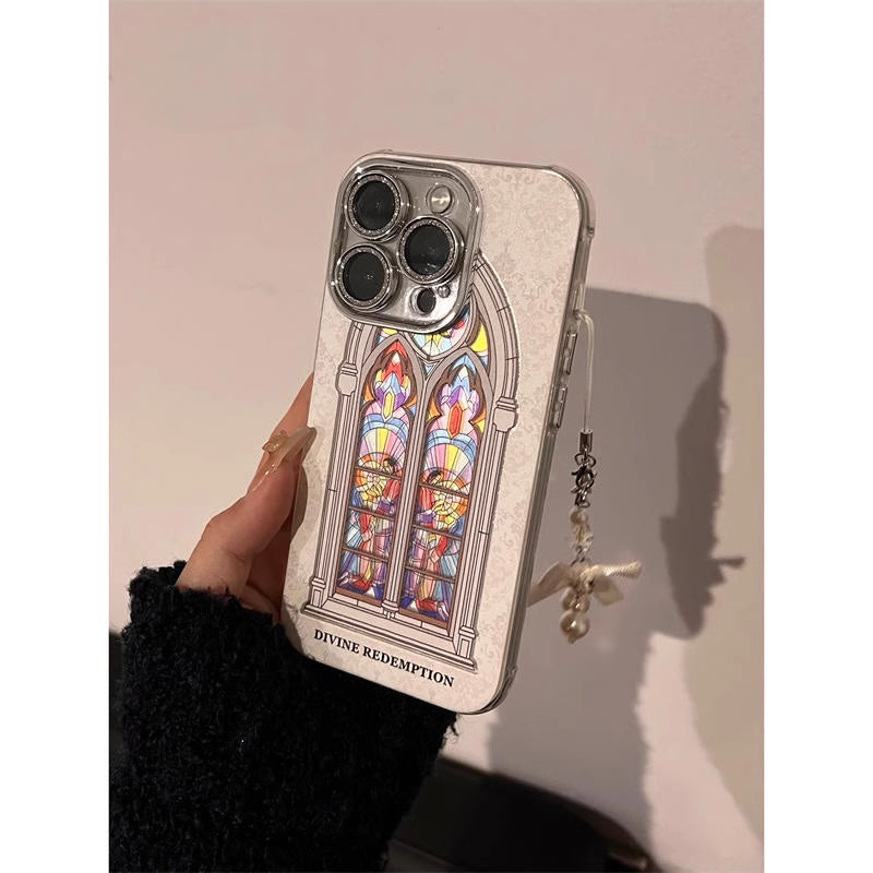 A niche Van Gogh art window glitter lens film double-layer shell Apple phone case · Van Gogh art window - single shell - Korvel