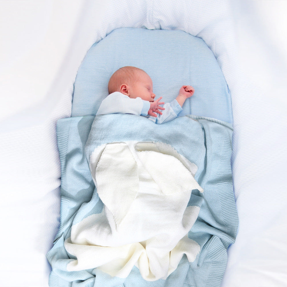 New Rabbit Ears Blanket Three Dimensional Rabbit Blanket Children's Knitted Blanket Baby Blanket - Korvel