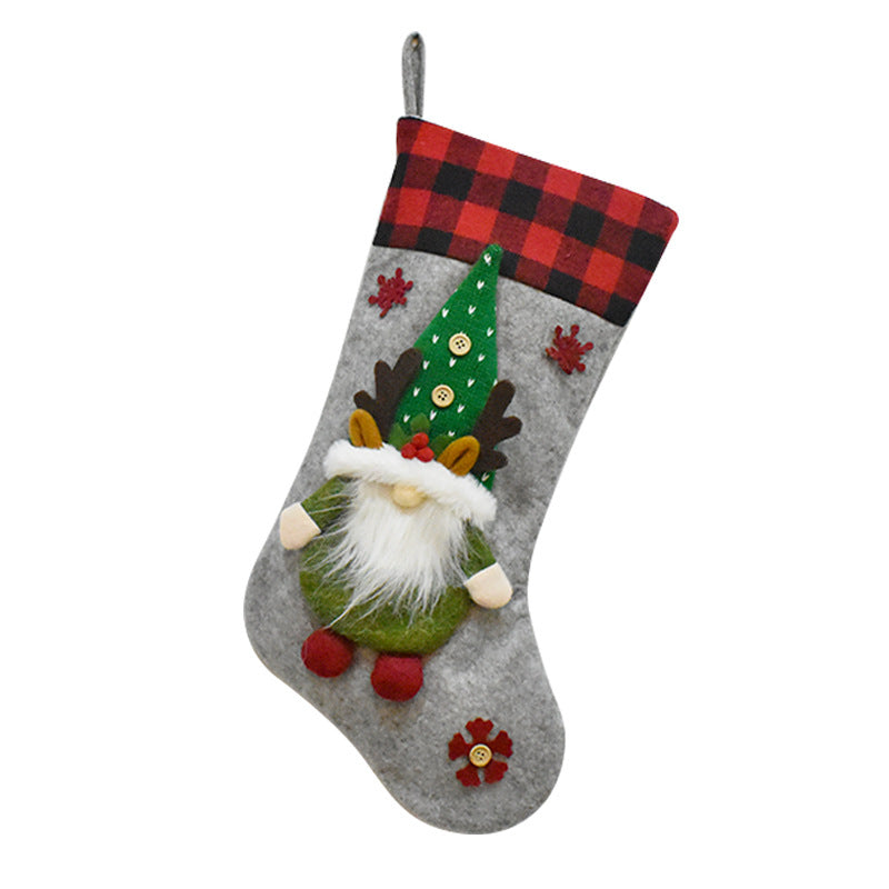 Christmas Decoration Gift Faceless Doll Christmas Socks Pendant Santa Claus Children's Christmas Gift Bag - Korvel