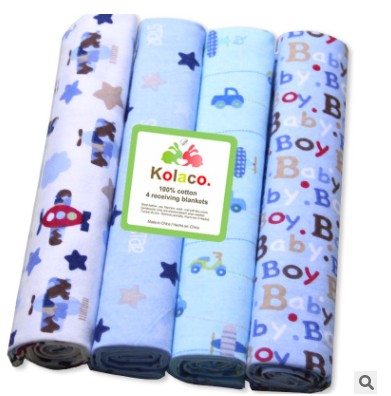 4Pcs/Lot Baby Blankets Newborn Muslin Diapers 100% Cotton Baby Swaddle Blanket for Newborns Photography Kids Muslin Swaddle Wrap - Korvel