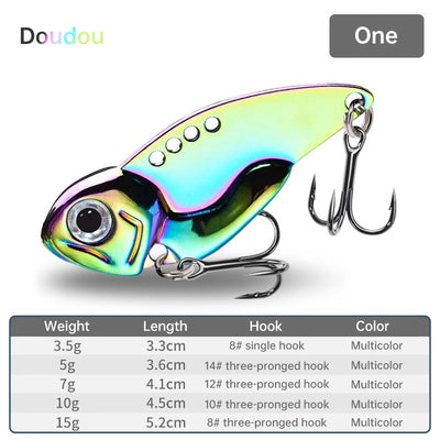 1PCS 3.5g/5g/7g/10g/15g VIB Fishing Lure – Rattlesnake Iron Jig, long-cast hard lure for predatory fish. - Korvel