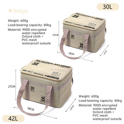 Outdoor storage bag, large - capacity foldable storage box, camping gear for picnic, portable, water - resistant - Korvel