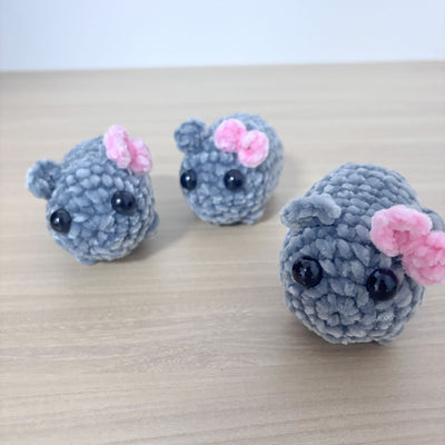 Chenille singing sad hamster keychain pendant Hamster emotional comfort doll - Korvel