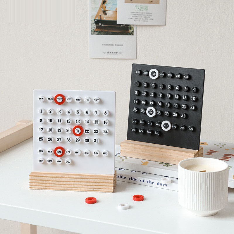 Calendario Creativo de Anillo Estético Alto 2023 - Decoración de Escritorio