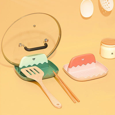 Bowl shovel holder household soup spoon mat chopsticks pot lid storage kitchen storage rack countertop rack - Korvel