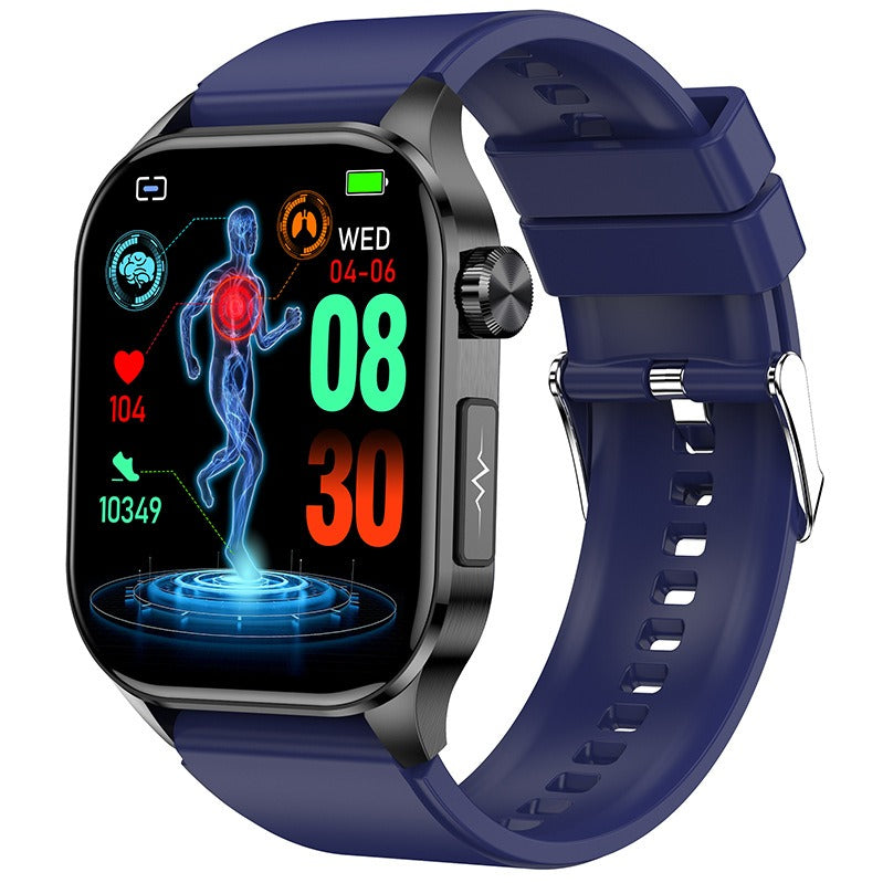 New ET580 smartwatch ECG blood glucose uric acid blood lipids body temperature men's photo and phone call watch - Korvel