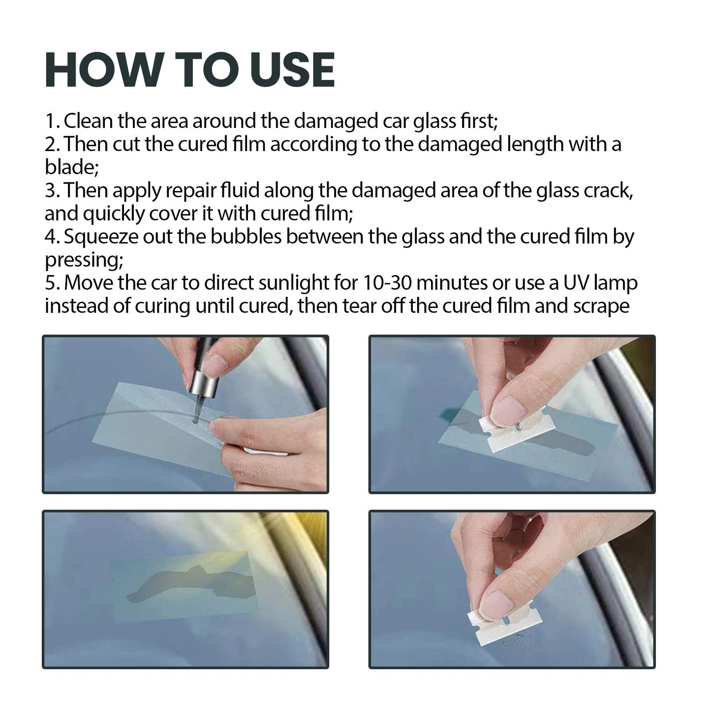 Auto Glass Nano Repair Fluid, Auto Windshield Cracks Quick Repair Adhesive Repair - Korvel