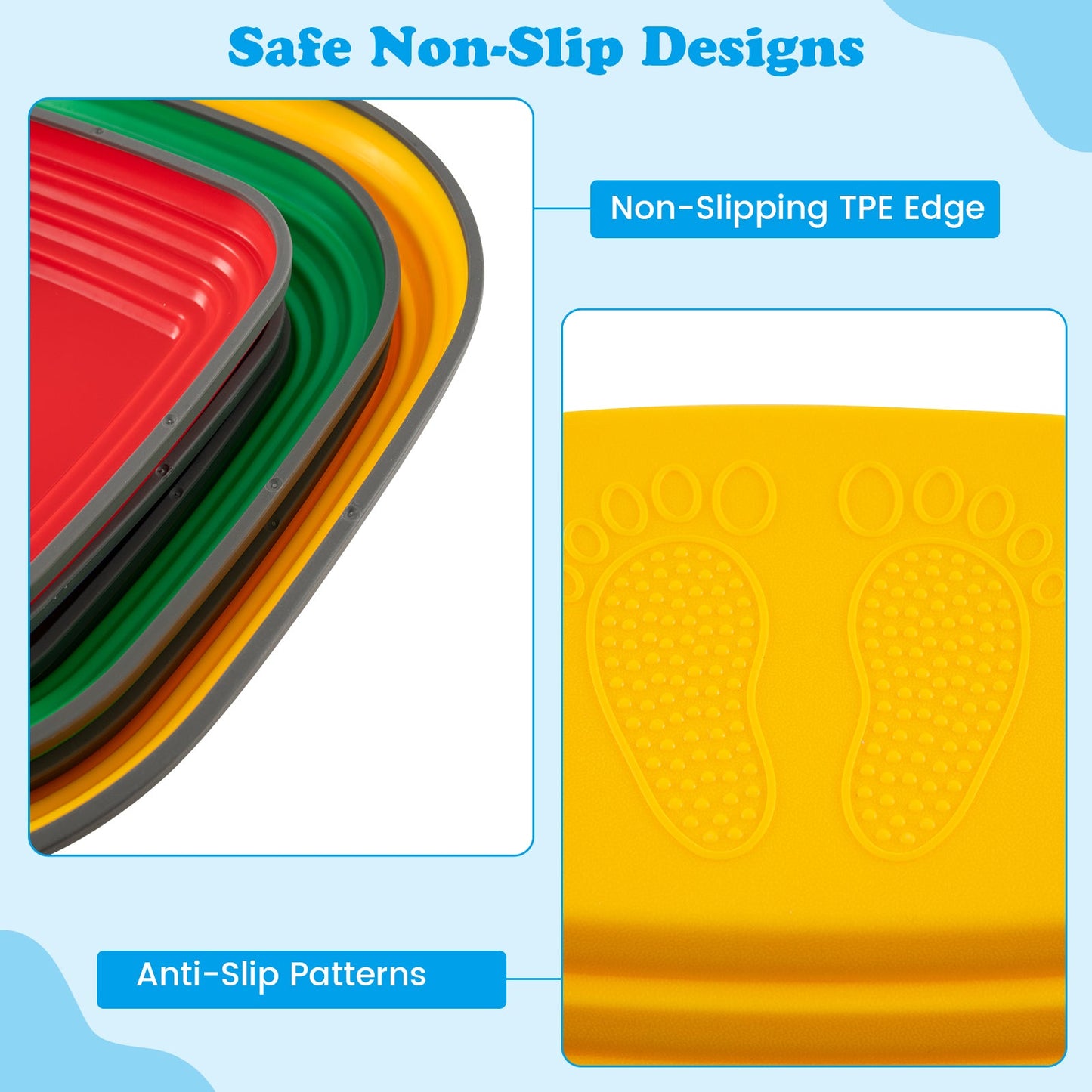 Gbruno 6-Piece Kids Stepping Stone Balance Blocks - Multicolor