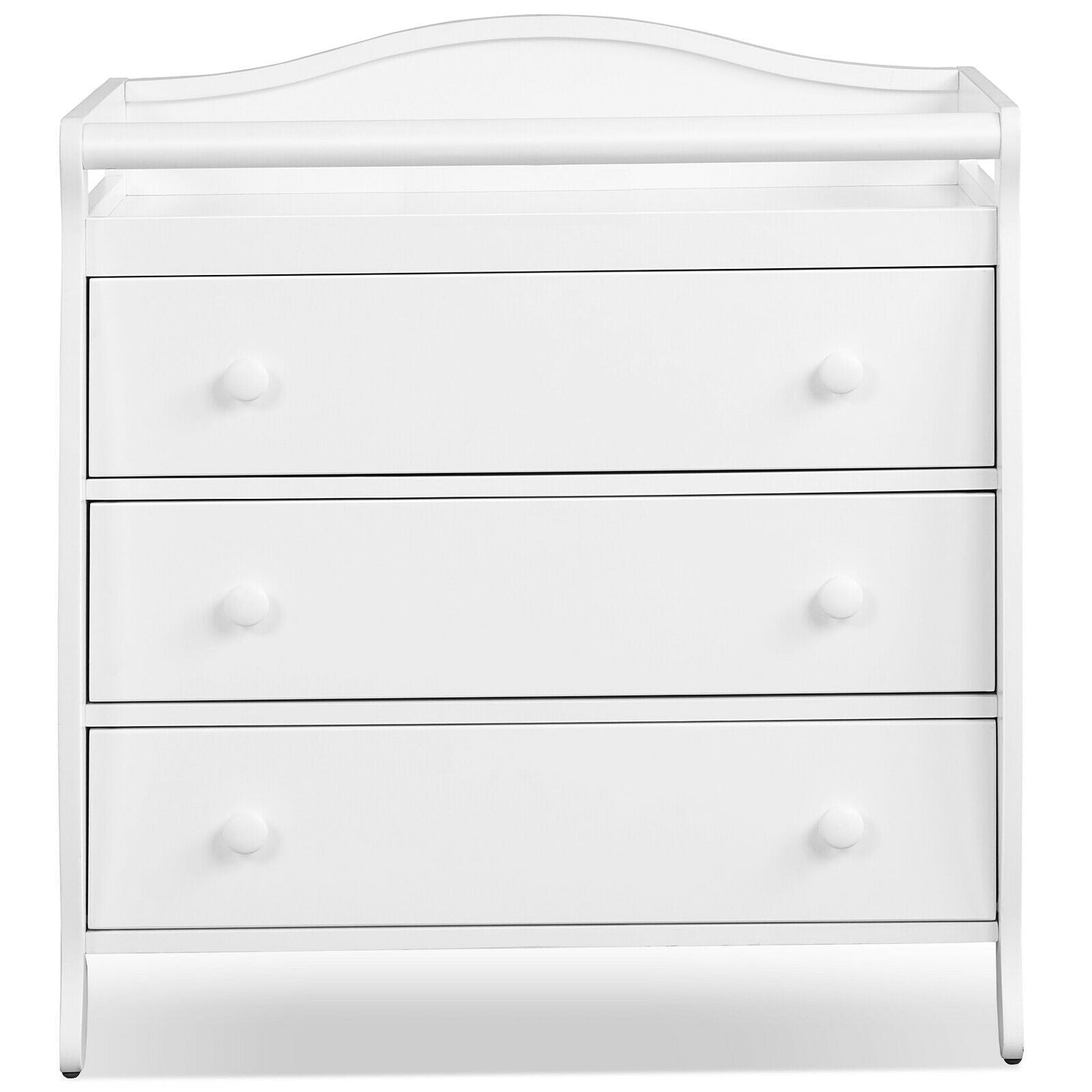 Table à langer pour bébé premium avec 3 tiroirs et ceinture de sécurité - Blanc