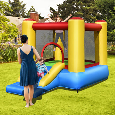 Kids Inflatable Bounce House with Slide and Blower