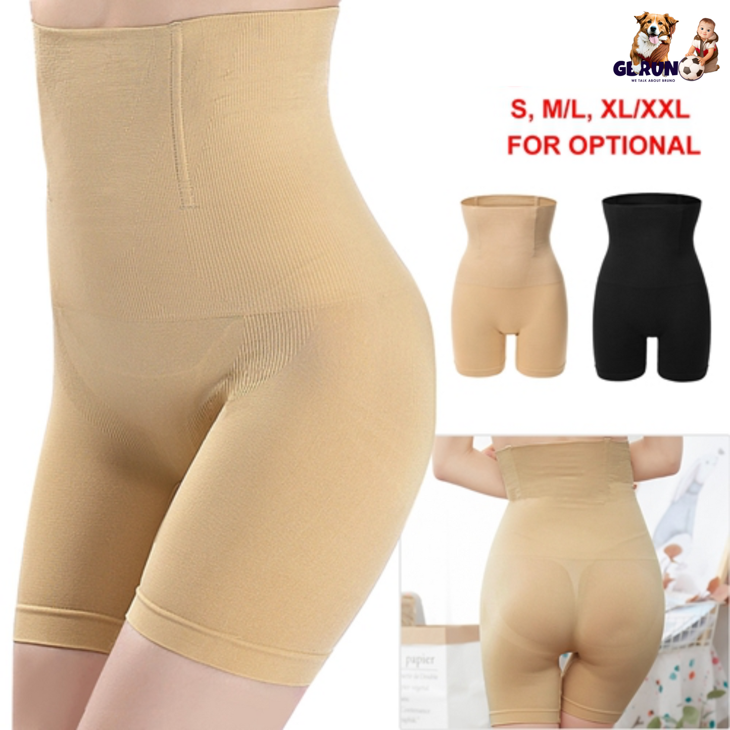Faja Alta de Cintura Gbruno para Comodidad y Estilo Sin Costuras
