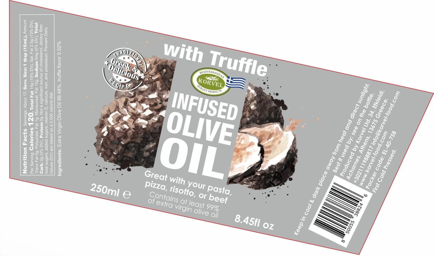 KORVEL Greek Extra Virgin Olive Oil Collection, Amphora 8.45 fl oz (250ml) - 4 pack - Korvel-Food Inc.