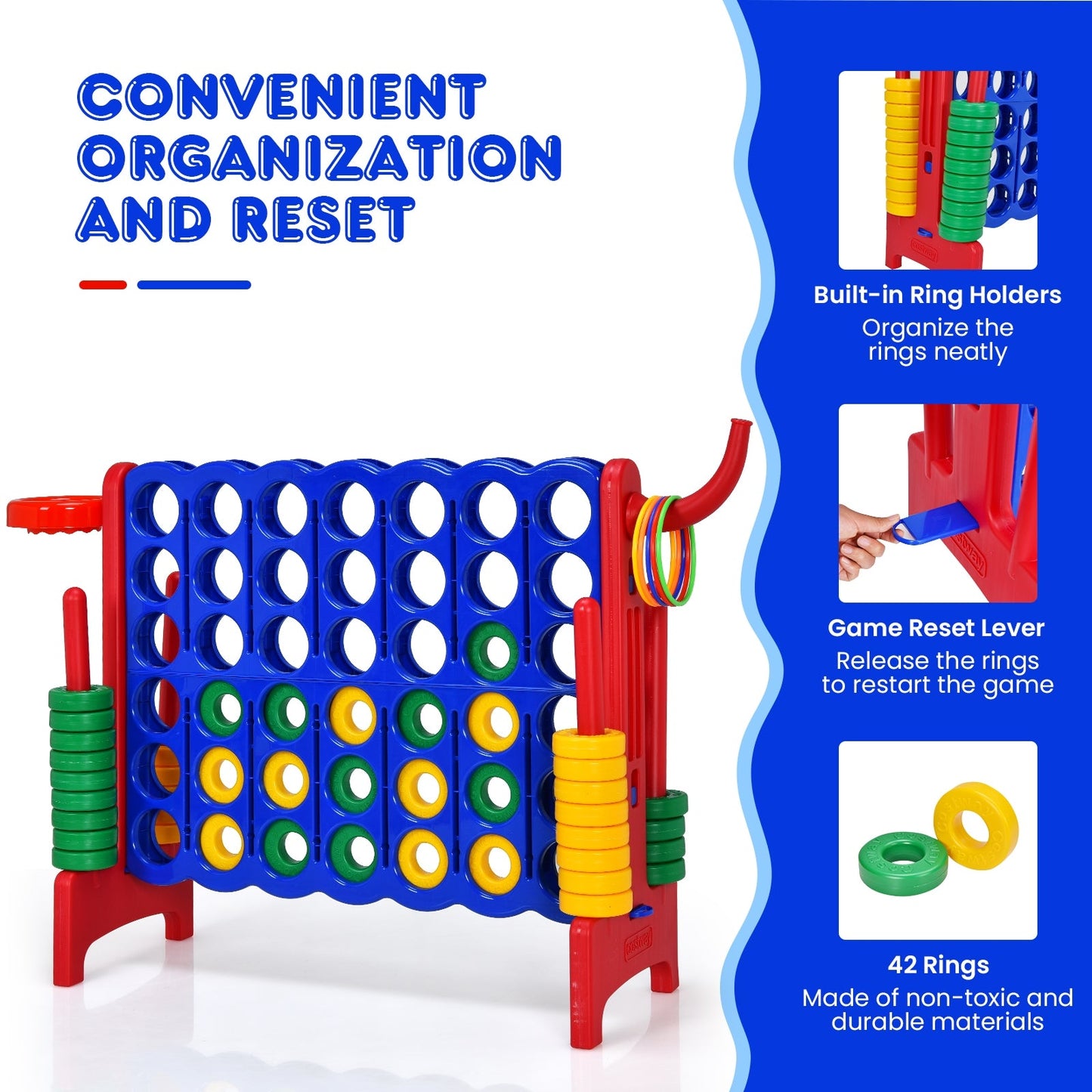 2.5ft 4-to-Score Giant Game Set - Red