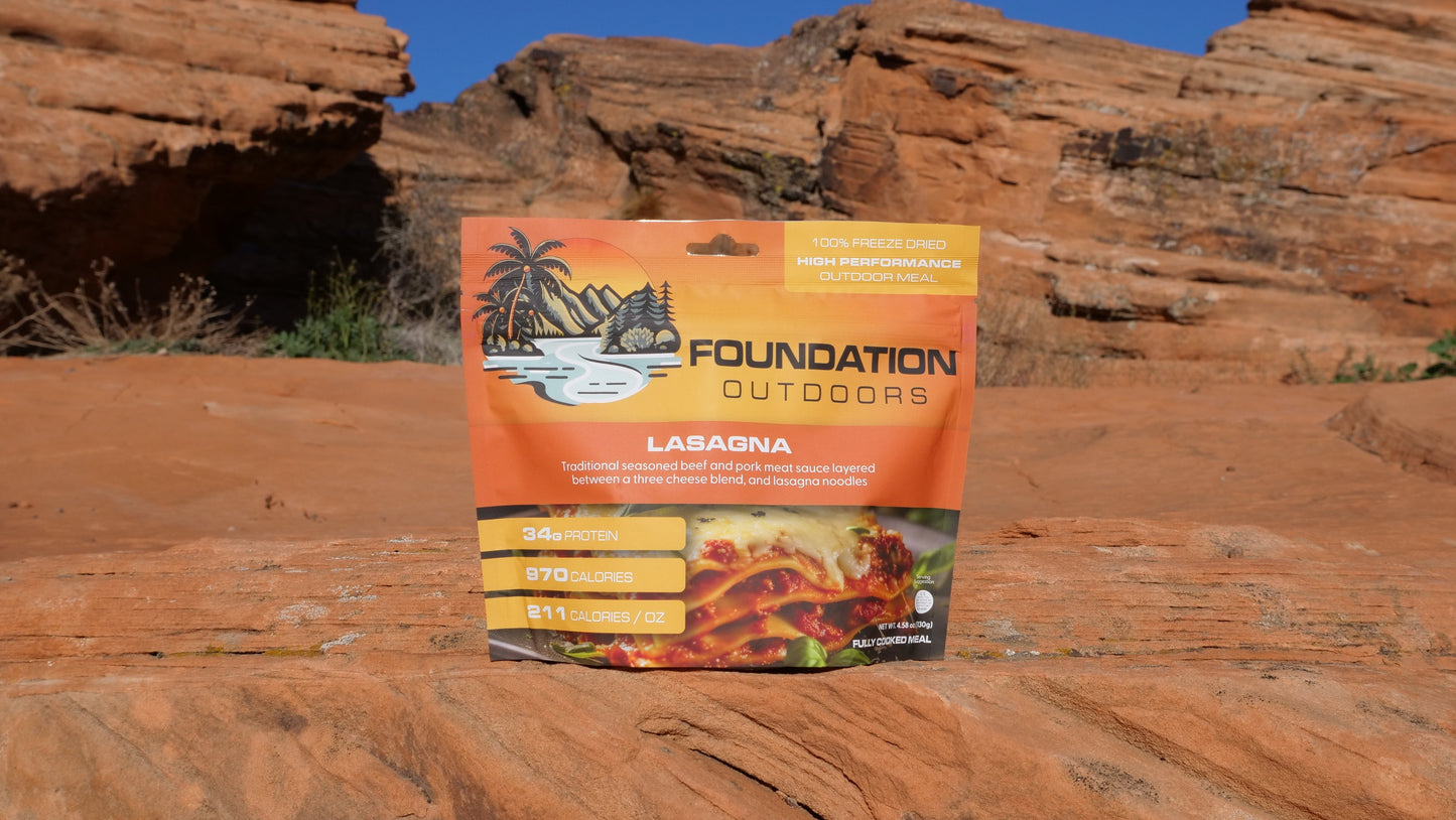 Comida de Lasaña de Res y Cerdo FOUNDATION Outdoors