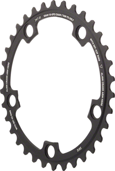 SRAM Red Yaw 34T 10-Speed Chainring - 110mm BCD