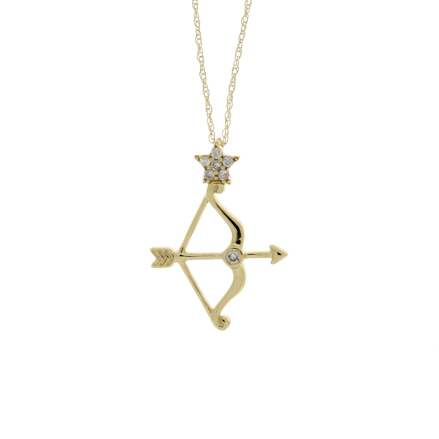 Genuine .07ct Diamond Fashion Pendant in 14KT Yellow Gold