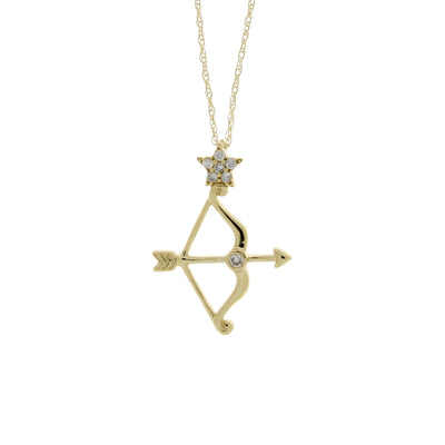 Genuine .07ct Diamond Fashion Pendant in 14KT Yellow Gold