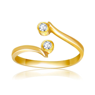 14k Yellow Gold Cubic Zirconia Toe Ring