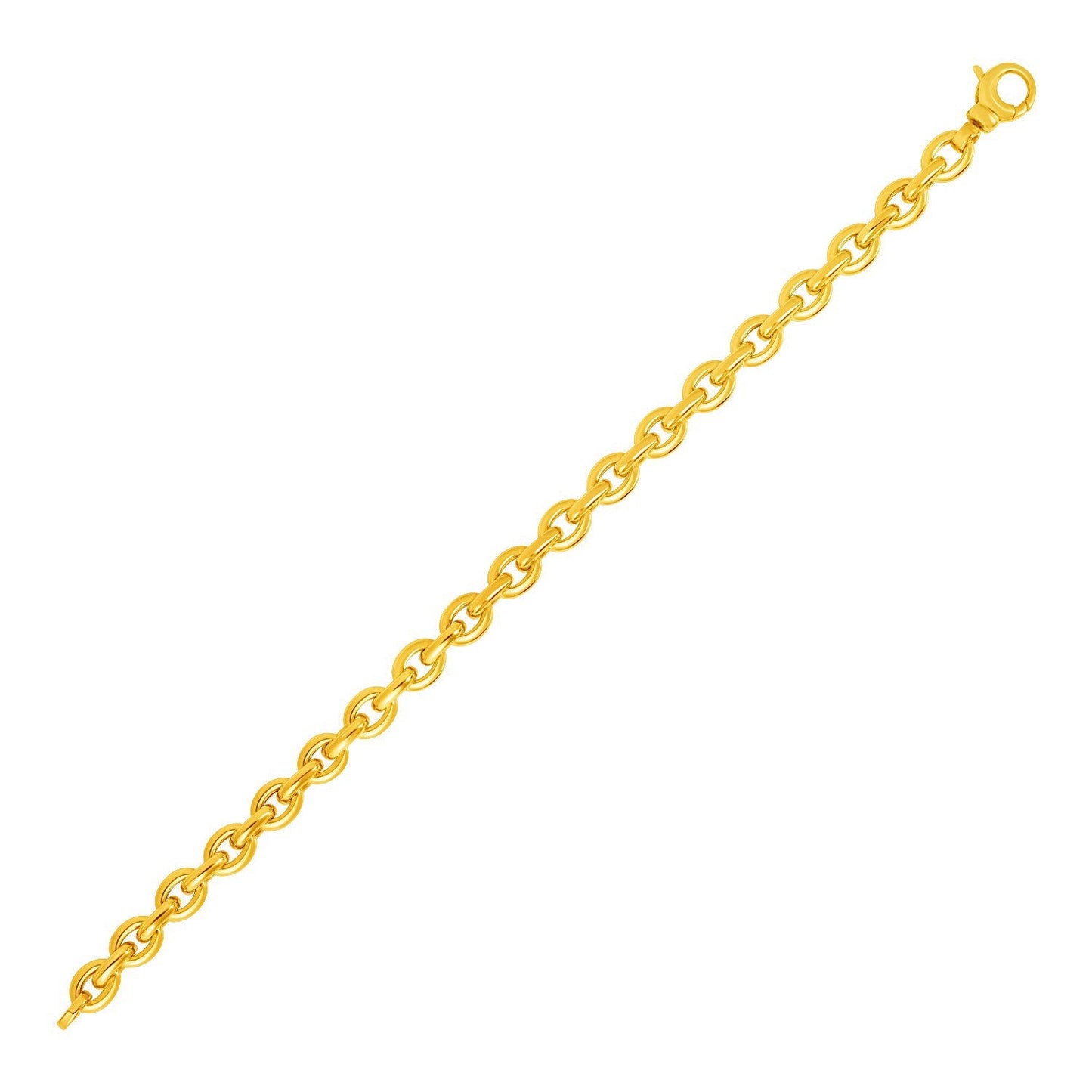 Bracelet en lien ovale poli en or jaune 14k