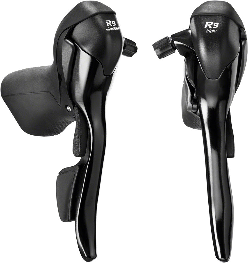 Ensemble de leviers de changement de vitesse/frein microSHIFT R9 pour guidon plongeant - 3 x 9 vites