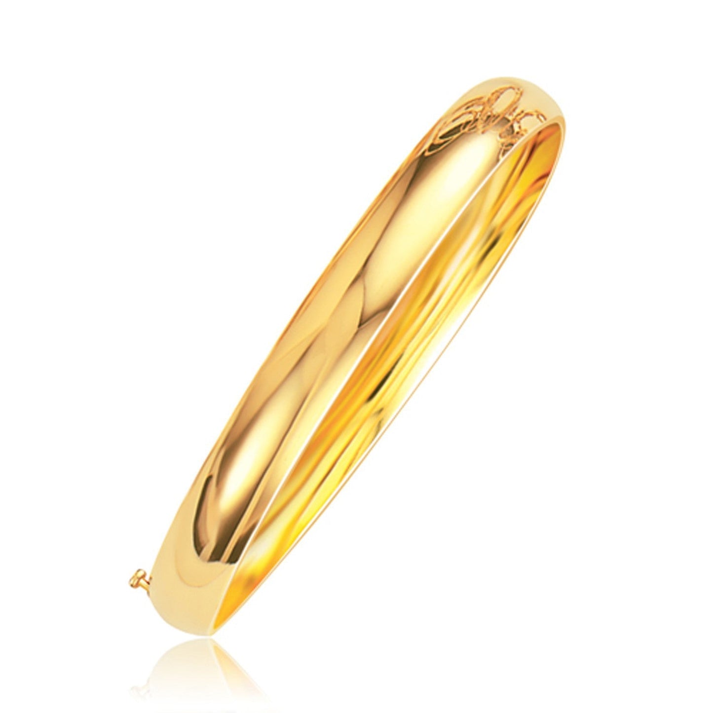 Brazalete Clásico de Oro Amarillo de 14k - 8.0mm