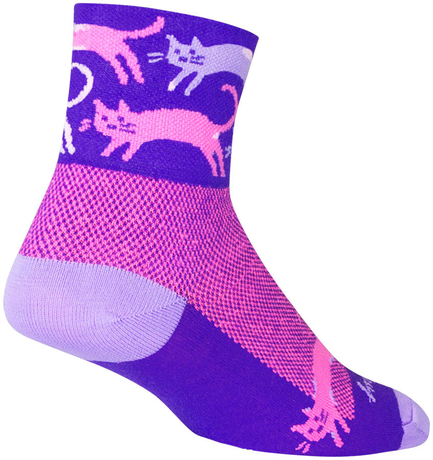 Calcetines SockGuy Classic Pounce - 3" Púrpura Pequeño/Mediano