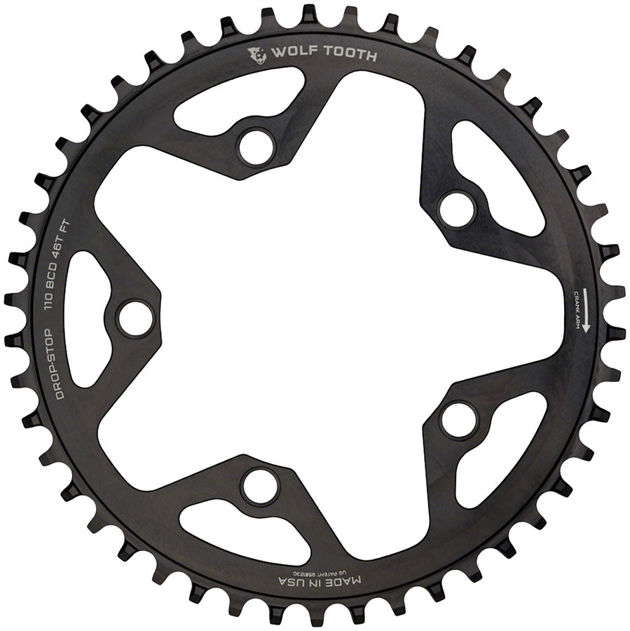 Chaîne de vélo de route Cyclocross Wolf Tooth 110 BCD - 36t Noir