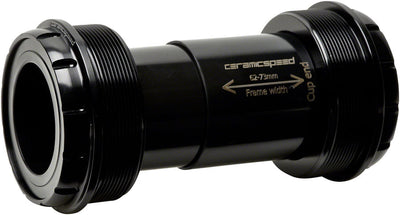 CeramicSpeed T47/73 Bottom Bracket - Shimano MTB Coated Races Black