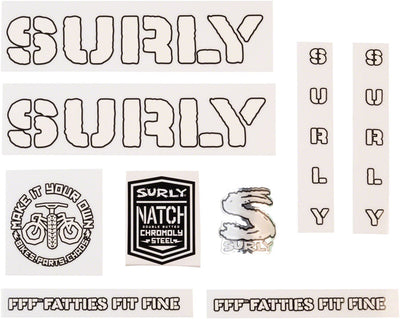 Conjunto de Calcomanías Surly Overspray - Blanco