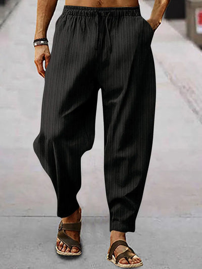 Men's Plus Size Drawstring Joggers with Pockets