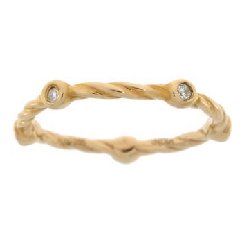 .07ct Conjunto de Anillos Apilables de Diamantes en Plata de Ley