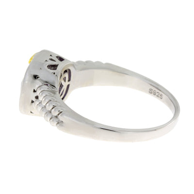 Bague en zircon cubique véritable en argent sterling