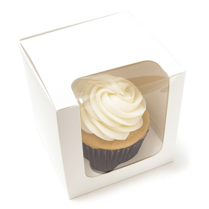 Cake Box - 4x4x4 Cupcake Box - Window - Korvel