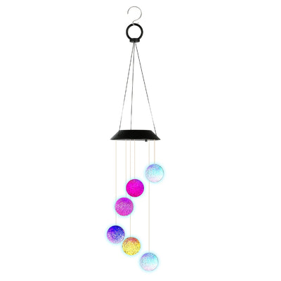 Solar Ball Wind Chime with Color Changing LED Lights