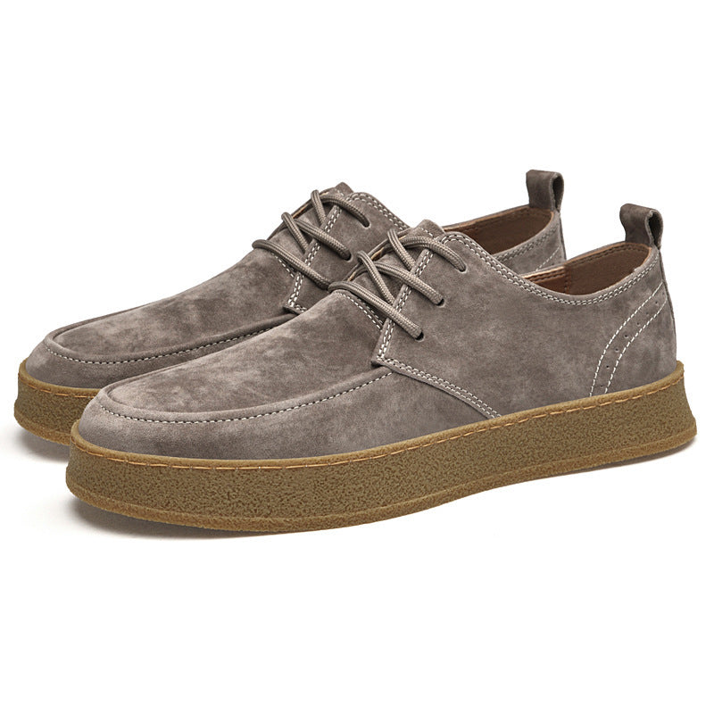 Zapatos Planos Casual Elegantes para Hombre - Cuero Mate con Cordones