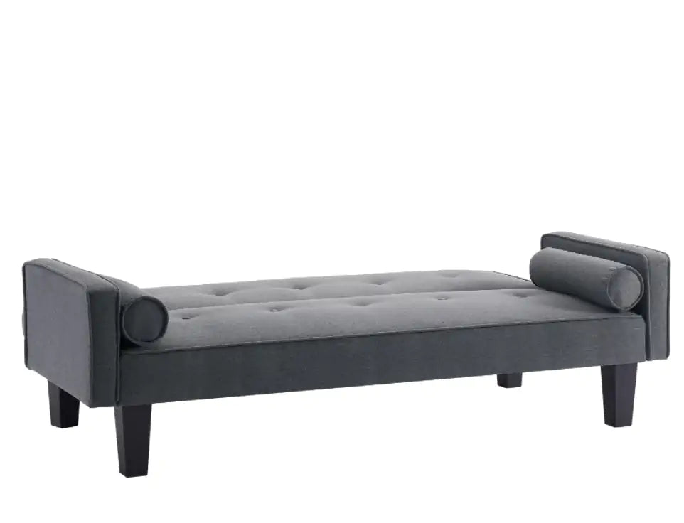 Sofá Loveseat Medieval con Cojines - Tela Gris Oscuro